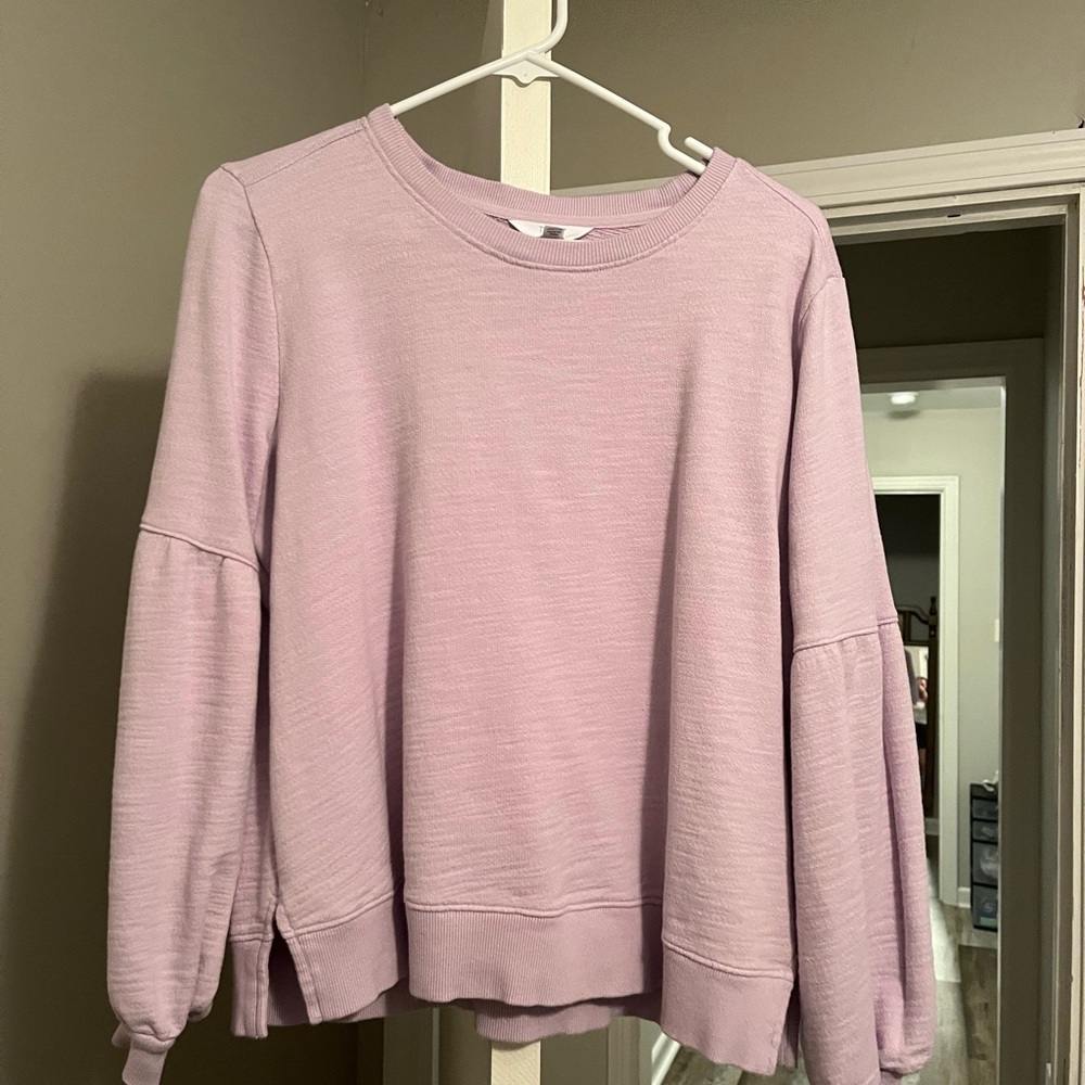 COPY - Lavender puffer-sleeve sweatshirt